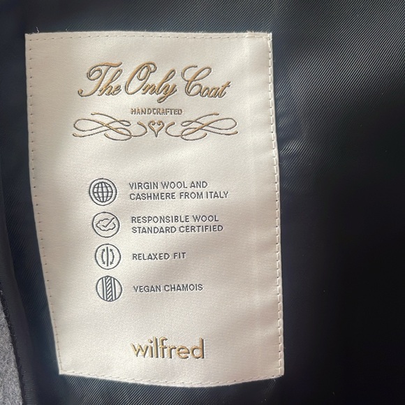 Wilfred The Only GRAY Wool and Cashmere coat. Great condition-used for 1 season - Picture 5 of 6